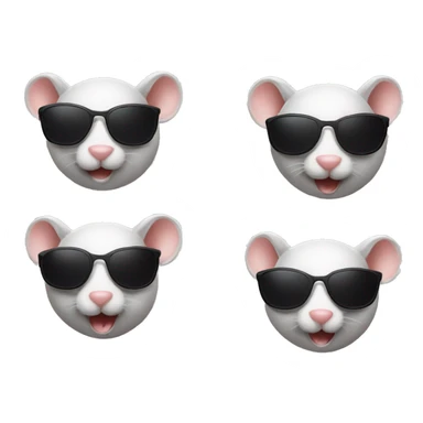 3 blind mice with sunglasses standing sticker