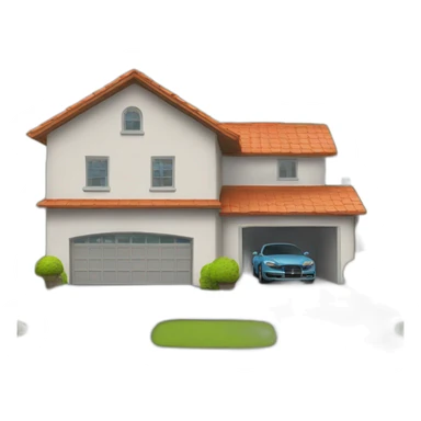 two house connected with a tunnel plus a garage sticker