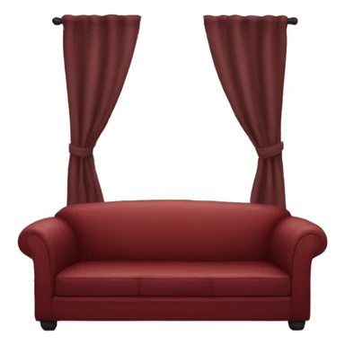 Dark red couch cozy sticker