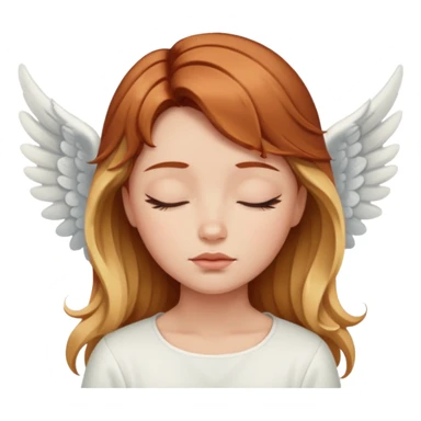 Sleepy angel with auburn hair the blonde balayage sticker