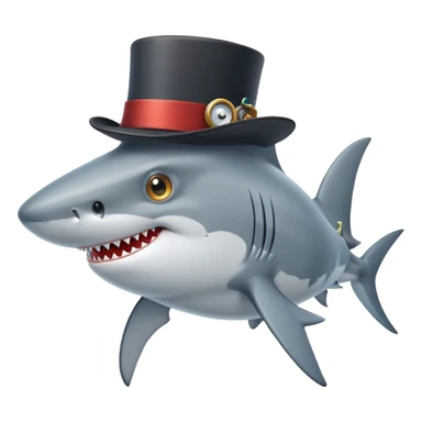 Shark who like social statsus sticker