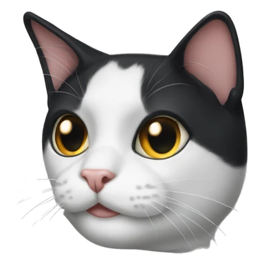 Tuxedo cat face sticker