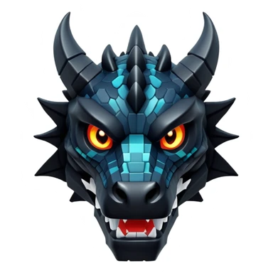 Minecraft black dragon head sticker
