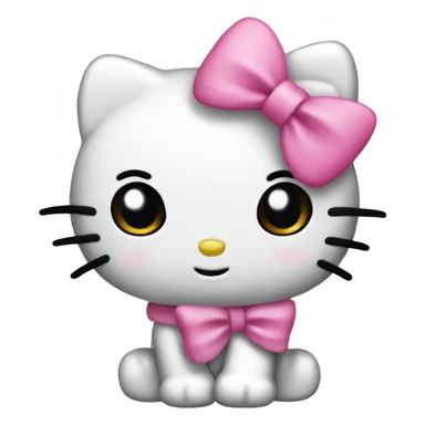 hello kitty with pink bow sticker