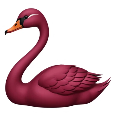 Maroon swan sticker