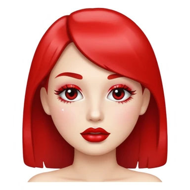 red glitter lipstick sticker