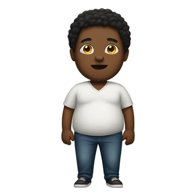 Black man with big belly sticker