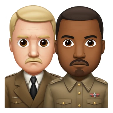 Hitler and Kanye west  sticker