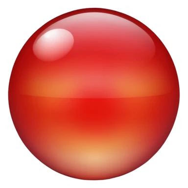 Gradient glass red ball sticker