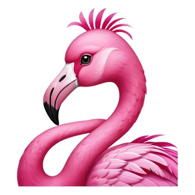 Flamingo painting a picture of a cat sticker