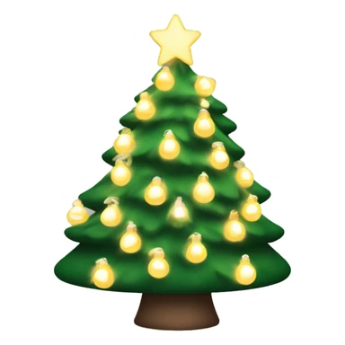 christmas tree with warm white lights sticker