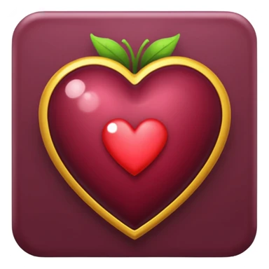 Corazón de color vinotinto oscuro sticker