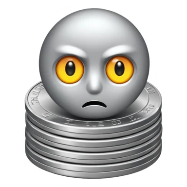 scared coin money sticker