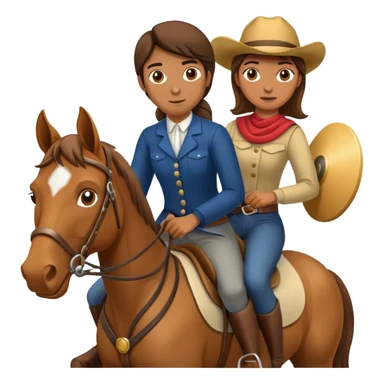 eine Reiterin auf Pferd und ein Reiter auf Pferd sticker