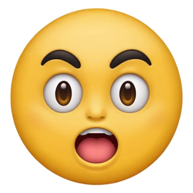 offended with mad eyebrows and open mouth normal yellow circle emoji sticker