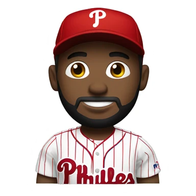 White skin Phillies player standing sticker