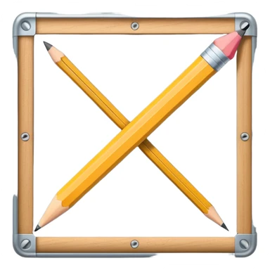 pencil and ruler crossing on a screen sticker