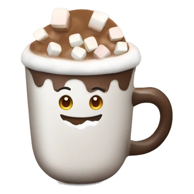 Hot cocoa with marshmallow sticker