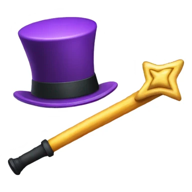 tophat and magic wand sticker