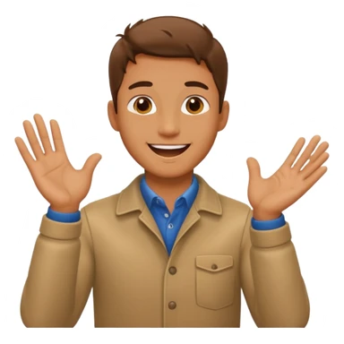 man clapping sticker