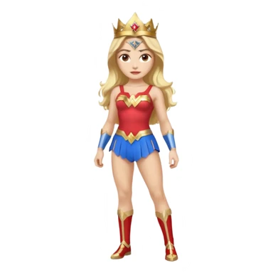 blonde Wonder Woman full body pose sticker