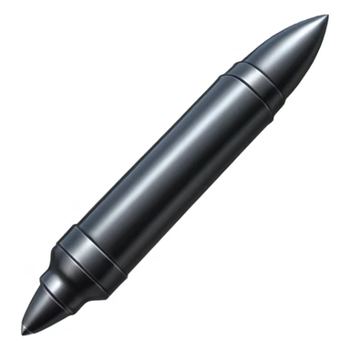 black very long bullet metallic 50 sticker