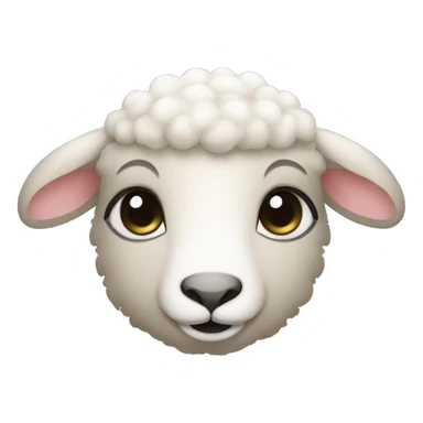 Baby sheep face sticker