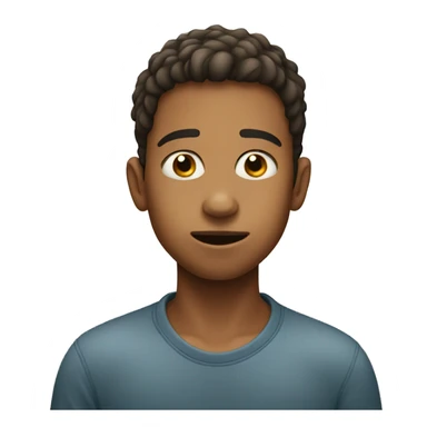 Boy with a hand in his nose sticker