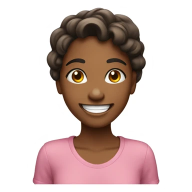 Happy girl with dimples  sticker