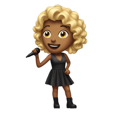 A singer singing on the stage sticker