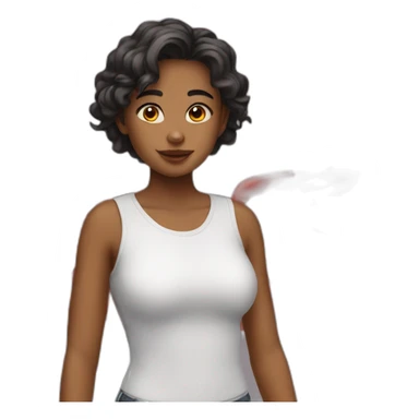 Girl here red and wing sticker