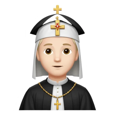 Graduating young priest catholicwhite man, catholic, with spirit saint over his head sticker