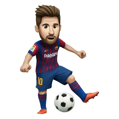 footballkicking by messi sticker