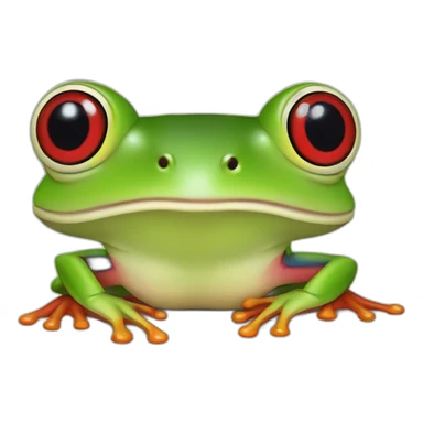 red eyed tree frog sticker