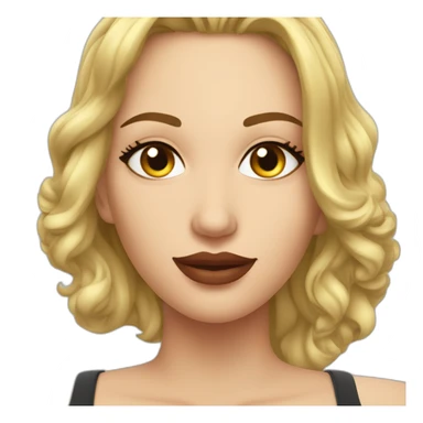 Plus size seductive Caucasian woman sticker