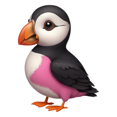 pink puffin steam blow steam sticker