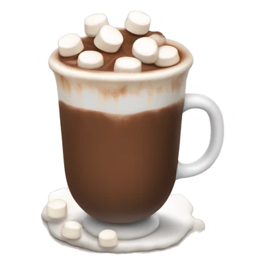 Hot chocolate with marshmellows sticker