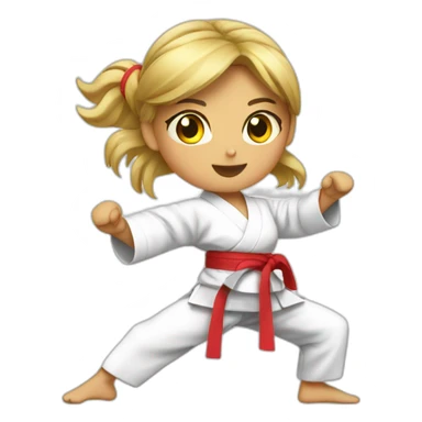 karate girl sticker