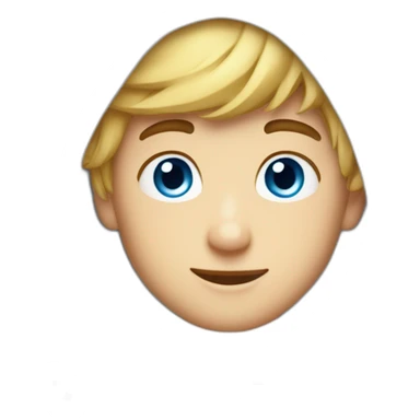 bastien bricout with bonnet and bleu eyes sticker