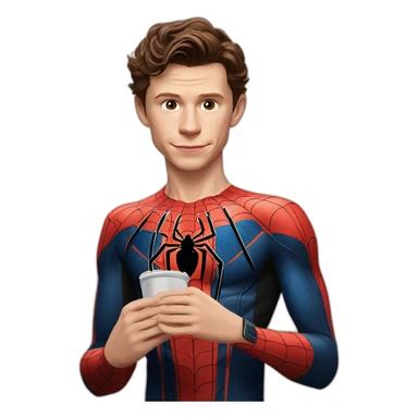 Tom Holland with mayonaise and he’s Spider-Man suite sticker