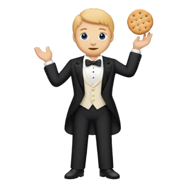 Biscuit man in tuxedo sticker