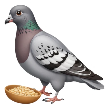Pigeon wants to eat some grains sticker