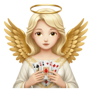 Angels and playing card sticker