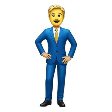 Posh-man-with-blue-suit-offering-goldbar sticker