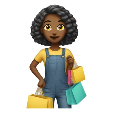 Girl shopping  sticker