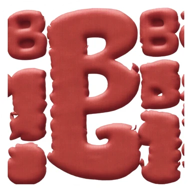The letter B in red in the font Math Sans-serif Bold sticker
