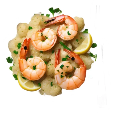 Sheet Pan Garlic Butter Shrimp in a plate sticker
