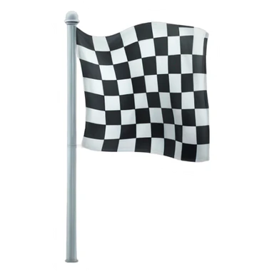 Checkered flag on a pole sticker