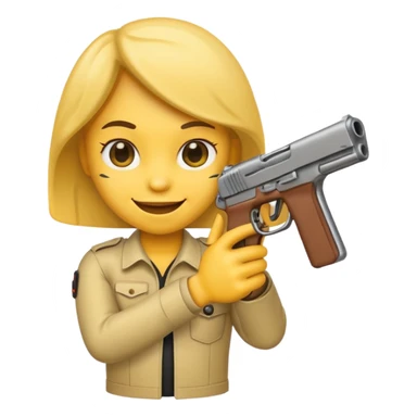 Emoji con arma sticker