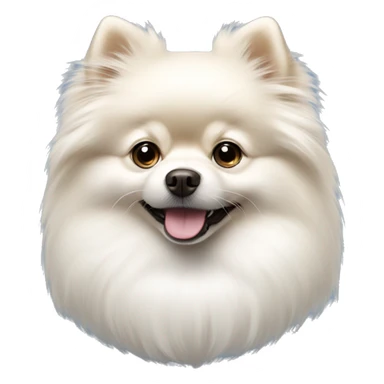 White Norwegian Pomeranian sticker
